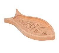 Gonetre Platos de Madera, Bandeja para Servir con Forma de de 9,8 Pulgadas | Plato de Madera para Dulces de Varios Granos, Bandeja de Comida No Tóxica para Postres de Frutas, Decoración de la Cocina