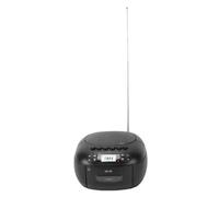 Gonetre Reproductor de Cassette CD Bluetooth Boombox con Radio Am FM, USB | Estéreo Portátil con Parlantes Duales de 3 W, Grabación en Casete, Sintonización LCD, Control Remoto, Alimentación por CA o