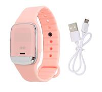 Gonetre Ultrasonic Bracelet Portable Rechargeable Electronic Watch For Body Temperature Monitoring Pink Plastic USB Fast Charging Outdoor Camping Hiking