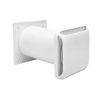 Gonetre Ventilación de Pared con Capucha con Pantalla, Ventilación de Escape de Longitud Ajustable para Secador de Tuberías Al Aire Libre, Espesor de Pared de 185-335 Mm, Circulación de