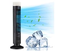 Gonetre Ventilador de Torre sin Aspas con Ventilador de Pie, USB Portátil Silencioso, de Columna, Ahorro de Energía para Dormitorio y Oficina (Negra)