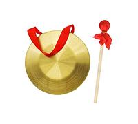 Gong - Campanas de gong chinas grandes, instrumento de percusión tradicional chino, gong con mazo batidor de martillo y cuerda para colgar (color: 15 cm, tamaño: )