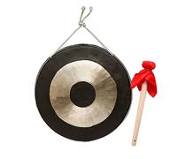 Gong - Carillones chinos de gong grande, 35 cm a 100 cm, martillo de cobre profesional de percusión tradicional china (color: 45 cm, tamaño: )