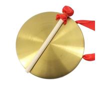 Gong chino de latón Feng Shui, Instrumentos de viento, platillos de cobre, gongs de ópera, gongs de viento chinos, mazo de gong chino tradicional(42cm)