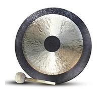 Gong chino, gong chino de bronce, aspecto tradicional envejecido, hermosa calidad de lavado brillante, con mazo de gong, cuerda para colgar (tamaño: 20 pulgadas)