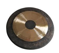Gong chino, gong chino de bronce, aspecto tradicional y envejecido, hermosa calidad de lavado brillante, para decoración al aire libre, patio, hogar o jardín (tamaño: 24 pulgadas)