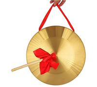 gong chino gong grande 15-50 cm instrumento de percusión tradicional chino con martillo y camisola roja es adecuado para oficinas familiares para celebrar (color: 50 cm, talla)