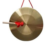 Gong Cymbal de mano con batidor, latón con batidor, instrumento de percusión, gong chino (25 cm)
