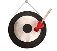 Gong de latón, Gong auténtico Mini gong Pequeño gong gong de escritorio Latón cobre puro hecho a mano gong,(30cm)