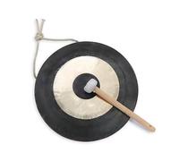 Gong de latón, Gongs de cobre hechos a mano con borde negro, instrumento musical de percusión tradicional(30CM)