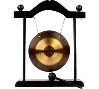 Gong de mesa chino zen - Gong colgante chino vintage con baqueta de madera para decoración del hogar Feng Shui