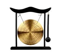 Gong - Gong chino grande Shuanglong Baishou Gong - Campana de viento cooperativa para decoración del hogar (color: B, tamaño: 12 cm)