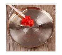 Gong， Gong con mazo de 28 cm, hecho a mano, chino, tradicional, decorativo, de cobre(28cm)