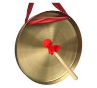 Gong， Gong de dragón chino sobre pedestal - Gongs for celebrar festivales - Madera y decoración(1 UK,20cm)
