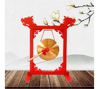 gong， Gong de dragón chino sobre pedestal - Gongs for celebrar festivales - Madera y decoración(2,25cm)