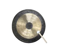 Gong， Gong de latón, instrumento de percusión, gongs de viento chinos for terapia de sonido, meditación y yoga, dorado, 40 cm(25cm)