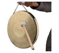 Gong, Gong de mano de 30 cm, platillo, gong de latón, instrumento de percusión de ópera de iglesia con martillo de juego redondo, mini gong(22cm)