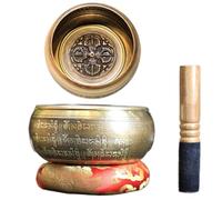 Gong, juego de cuencos tibetanos tallados con vajra cruzado, for sanación sonora, meditación, yoga, relajación y equilibrio de chakras. Hecho a mano en Nepal.(Cross Vajra,10.5cm(4.13in))