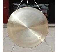 gong tibetano Gong de mesa de feng shui de latón hecho a mano puro, gong de mesa de instrumentos de percusión con mazo para el hogar(Color:2,Size:45cm)