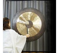 gong tibetano Gong - Gong hecho a mano de 50cm/incluye cuerda y mazo chino, gong tallado/ideal para meditación y yoga(Color:2,Size:60cm)