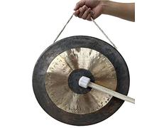 gong tibetano Soporte para gong de 30 cm a 60 cm/incluye gong, mazo y soporte/gong chino tradicional fácil de tocar(Color:1,Size:60cm)
