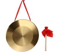 Gong universal y mazo de madera de 12.6 pulgadas Tam Tam Gong tradicional instrumento de percusión chino con decoración de cobre Chau Gong para el hogar y la oficina