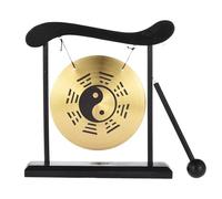 Gong Zen de escritorio - Herramienta de percusión fenng shuis, pequeños gong japoneses de meditación, campana Yin Yangs | Mini Gongs para casa, oficina, sala de meditación, decoración Zen,