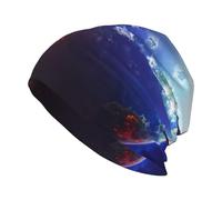 Gongjuy 3D Planet Space Stars - Sombreros clásicos de invierno para hombres, mujeres sin aleros, forro cálido acolchado, regalos para padres y amigos., Negro, Talla única