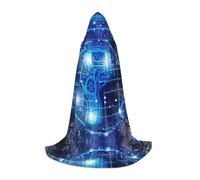 Gongjuy Disfraz de inteligencia artificial para niños, brujas y vampiros, capas con capucha para festivales infantiles
