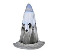 Gongjuy Disfraz de pingüinos jóvenes con nieve para niños, brujas y vampiros, capas con capucha para festivales infantiles