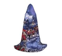 Gongjuy Disfraz de Santa y ciervo para niños, brujas y vampiros, capas con capucha para festivales infantiles