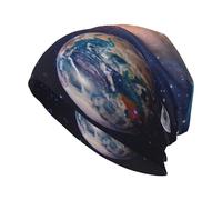 Gongjuy Universe Galaxy Outer Space - Sombreros clásicos de invierno para hombres, mujeres sin aleros, forro cálido acolchado, regalos para padres y amigos., Negro, Talla única