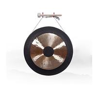 Gongs de bronce. Gong de mano de latón con borde negro de 40 cm, gong de latón con martillo redondo for instrumento de percusión de iglesia, ópera, orquesta, mini gong(1,40cm)