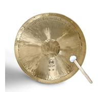 Gongs de bronce. Gongs y platillos de latón puro hechos a mano de 30 cm, instrumento de percusión de ópera de iglesia con martillo de juego redondo, mini gong(40cm)