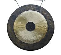 Gongs para meditación y yoga con sanación de sonido, gong chino de bronce con aspecto tradicional y envejecido, hermosa calidad de lavado brillante, para exteriores, patio, hogar (tamaño: 20 pulgadas)