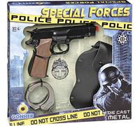 Gonher-Pistola policia Esposas, Color Negro, sin Talla (425/6)