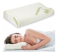 GONICVIN Almohada de Espuma viscoelástica con Funda de Almohada Lavable, Almohada ergonómica, Almohada de Espuma viscoelástica para Espalda y posición Lateral, Blanco, 1er Set