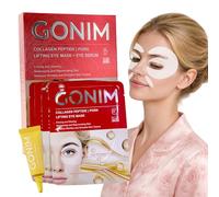 GONIM Parches para debajo de los ojos 360°, PDRN antienvejecimiento con retinol cafeína, parches de colágeno de hidrogel para ojos hinchados y ojeras, máscaras de ojos para ojeras e hinchazón, 4 pares