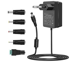 Gonine 9V 1.5A Adaptador de Fuente de alimentación Center Positive 5.5mm x 2.1mm para Arduino UNO R3, enrutador, báscula de Cocina, Bicicleta Schwinn, Entrenador elíptico, etc.