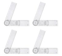 Goniómetro de plástico para terapia física, transportador de ángulo rápido de 360 grados, 7 pulgadas, brazo de medición de dedos, goniómetro transparente, herramienta transportadora plegable, regla de