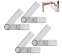 Goniómetro Fisioterapia 14Pulgadas/36cm,360°ángulo Transportador,4PCS Goniometro de Fisioterapia Multifunción,Reglas De Ángulo De Goniometro Giratorias De 360°per Fisioterapia/Articulación Ortopédica