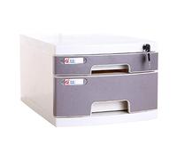 GONMDOPY Archivador Móvil, Estante para Archivos, Caja de Almacenamiento de Escritorio, Mueble Archivador de 2/3 Cajones, con Cerradura, Alta Capacidad para Almacenar Archivos A4./Grey/2-Layers