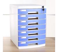 GONMDOPY Archivador Móvil, Estante para Archivos, Caja de Almacenamiento de Escritorio, Mueble Archivador de 6/7 Cajones, con Cerradura, Alta Capacidad para Almacenar Archivos A4./7-Layers