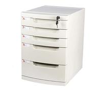 GONMDOPY Archivador Móvil, Estante para Archivos, Caja de Almacenamiento de Escritorio, Mueble Archivador de 4/5 Cajones, con Cerradura, Alta Capacidad para Almacenar Archivos A4./5-Layers