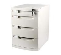 GONMDOPY Archivador Móvil, Estante para Archivos, Caja de Almacenamiento de Escritorio, Mueble Archivador de 4/5 Cajones, con Cerradura, Alta Capacidad para Almacenar Archivos A4./4-Layers