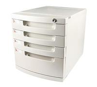 GONMDOPY Archivador Móvil, Estante para Archivos, Caja de Almacenamiento de Escritorio, Mueble Archivador de 3/4/5 Cajones, con Cerradura, Alta Capacidad para Almacenar Archivos A4./4-Layers