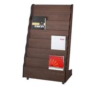 GONMDOPY Archivador Móvil, Estante para Archivos, Revistero, Expositor, Revistero, Mde Información Promocional Multiusos, Estantería de Suelo para Revistas de Madera