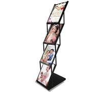 GONMDOPY Estanterías, Archivador, Revistero, Expositor de Folletos, Soporte de Información Plegable, Revistero Vertical de Suelo Tipo A4, Revistero para Álbumes de Folletos a Color, Revistero para Per