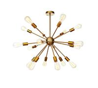 GONMDOPY Lámpara de Araña Sputnik de Estilo Industrial Moderno, Luces de Techo para el Hogar, Luminaria Industrial, Lámparas de Araña Vintage E27, Lámpara Colgantegua de Mediados de Siglo para Cocina