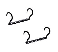 GONMDOPY Perchas, 1/2 Unidades, Percha Negra, Ahorra Espacio, Percha Multifuncional de 5Ujeros, Percha Plegable para Armario/2Pcs/ Size